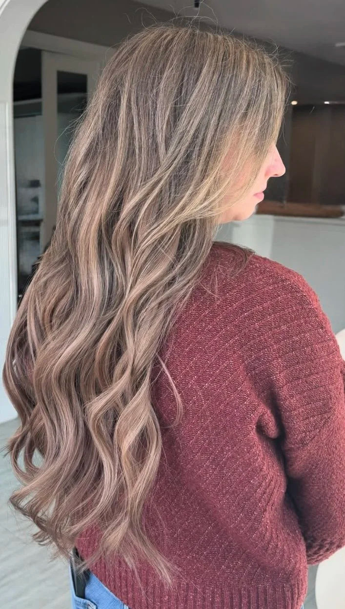 Blonde and light brown dimensional color