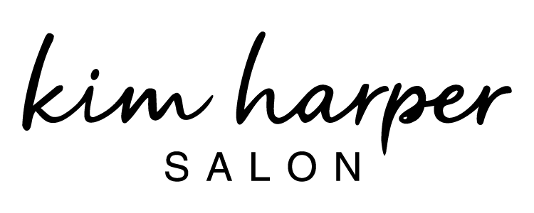 Kim Harper Salon logo, black script wordmark